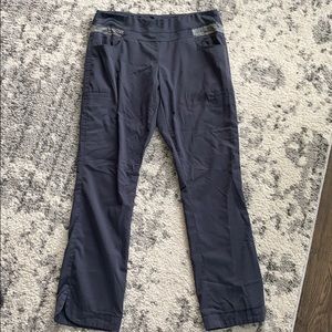 Gray Grey’s Anatomy scrub bottoms.